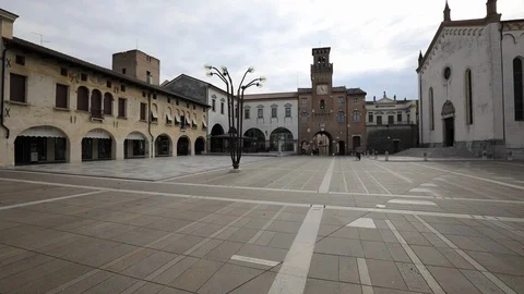 Big Square in Oderzo (TV) Stock Footage 86565891