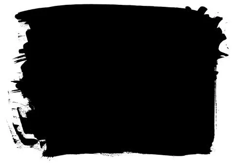 Big square vector brush stroke. Isolated grungy ink frame with stains Stock Illustration
