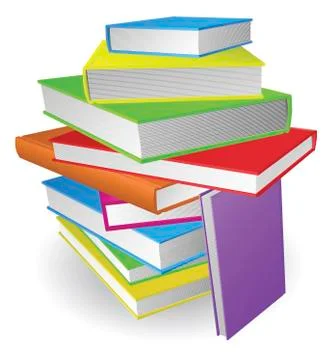 Big stack of books illustration 스톡 일러스트