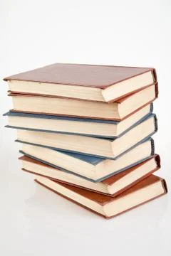 Big stack of old antique books Foto stock