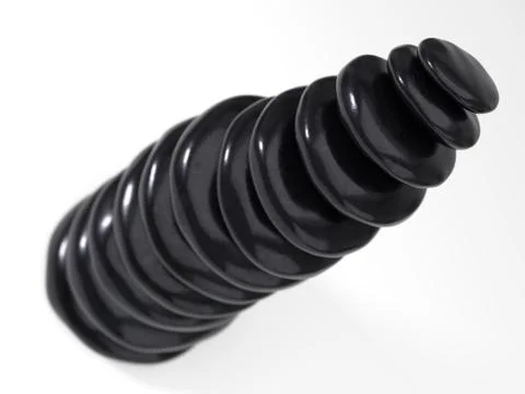 Big stack of spa stones. 3d illustration Stock Illustration