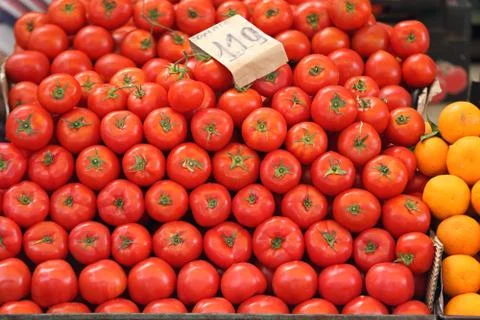 Big Stack of Tomatoes 스톡 사진