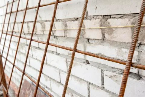 The big Stack of the white bricks Stock Photos