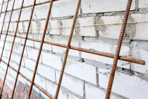 The big Stack of the white bricks Stock Photos