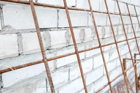The big Stack of the white bricks 스톡 사진