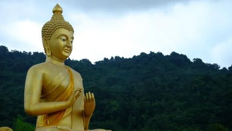 Big Standing Buddha image Stock Photos