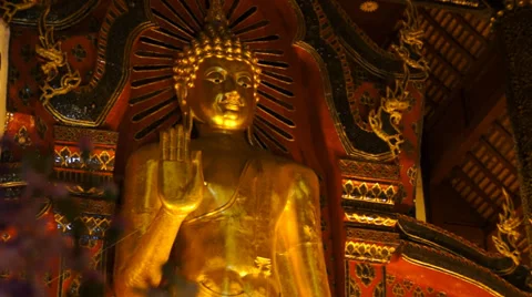 Big standing buddha image slider close up Stock Footage 37841538