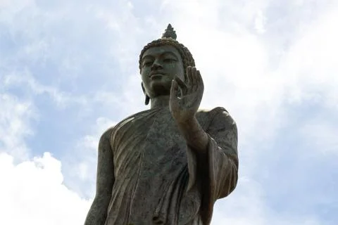 Big standing Buddha at Phutthamonthon Stock Photos