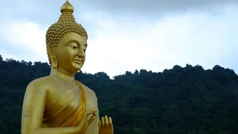 Big Standing Buddhist image Stock Photos