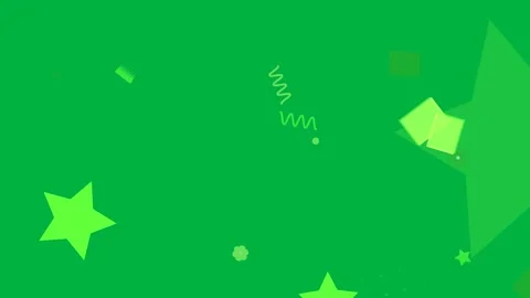 Big star entering from right pulling neon shapes highlighting star, spreading on Stock Footage 333630591