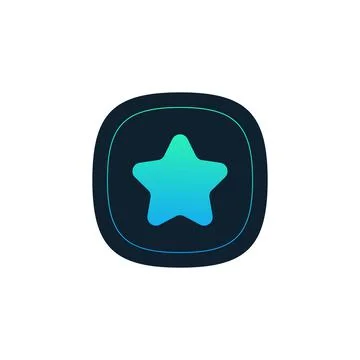 Big Star icon button, ranking mark. favorite sign website design, web button, Stock Illustration