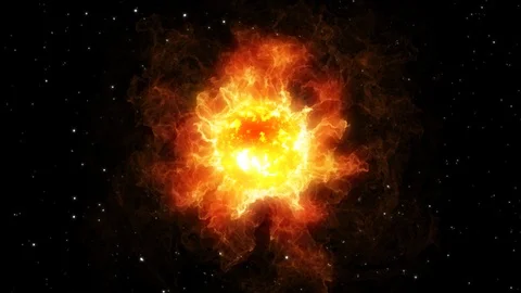 Big star. Rotating fireball. Vídeo Stock 101469976