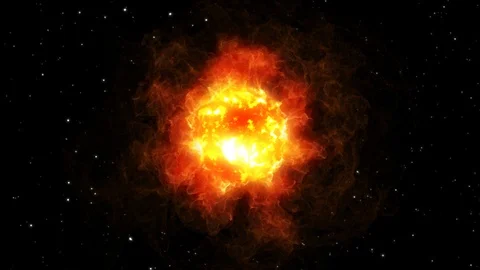 Big star. Space flight to the star. Stock-Footage 101469710