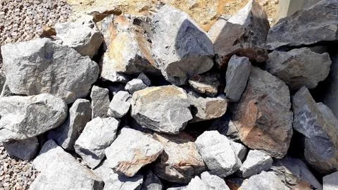 Big stone floor texture photo at the park. Foto stock