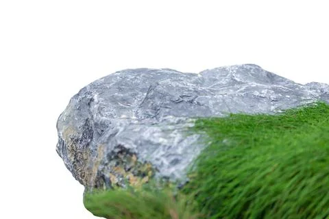 Big stone isolated on white background. Big rock with clipping path 库存照片