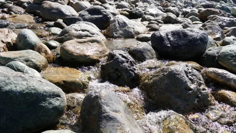 Big stones in a river Stock Footage 202108515
