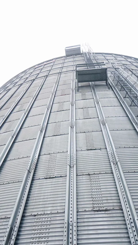 Big storage elevator construction.  Stock Footage 312066829