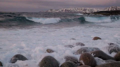 Big storm in the Arctic Ocean Stock Footage 63217009