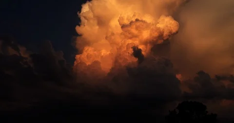 Big Storm Cloud at Dusk (2160p 29.97) Stock Footage 95961199