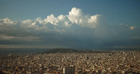 Big Storm Clouds Formation Over City, timelapse,4k Stock Footage 115632827