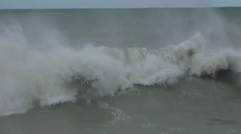 Big storm driven seas Stock Footage 48021863