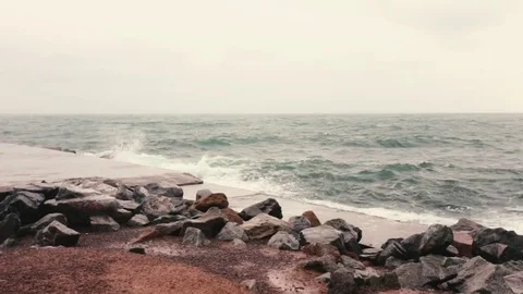 Big storm, sky and waves 動画素材 71072491