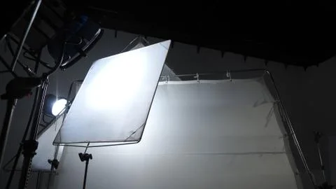 Big studio LED continue lighting for photo and video shooting Stock Photos