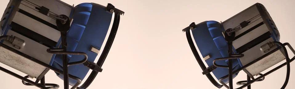 Big studio LED continue lighting for photo and video shooting Stock Photos