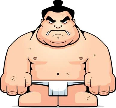 Big Sumo Wrestler Stock Illustration