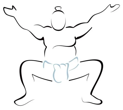 Big sumo wrestler Stock Illustration