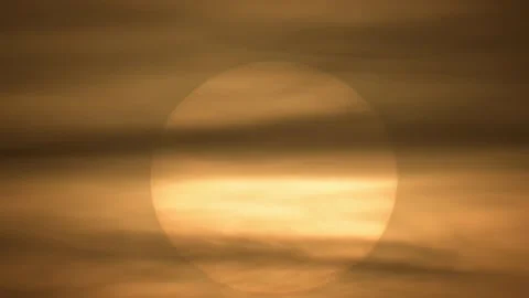 The big sun behind the clouds. Stock Footage 219715944