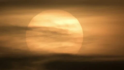 The big sun behind the darkness clouds. Stock Footage 219715963