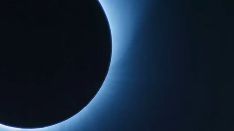 Big Sun Close Up Corona During Totality from Total Solar Eclipse Over Oregon Stock Footage 81922509