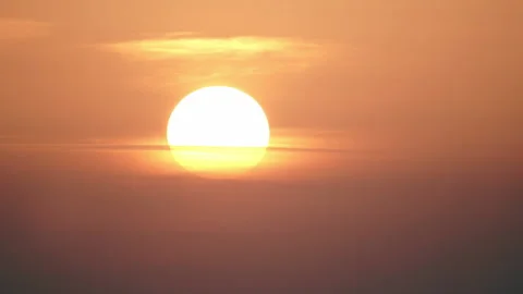 Big sun with clouds. Timelapse Stock Footage 205002295