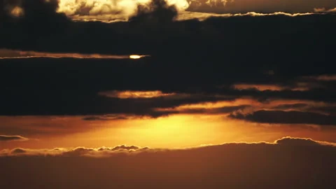 Big sun with clouds. Timelapse Stock Footage 206059518