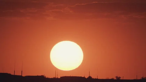 Big sun with clouds. Timelapse Stock Footage 242601169