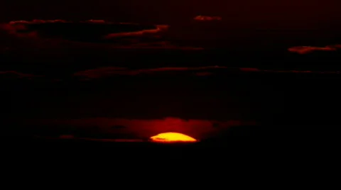 Big Sun Rise Sunrise Time Lapse  Stock Footage