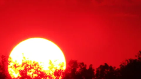 Big sun in sunset.  Time lapse Stock Footage 51238906