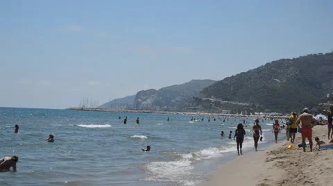 Big Sunny Beach 스톡 동영상 52273717