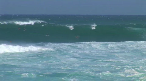 Big sunset surf HQ  Stock Footage 245035