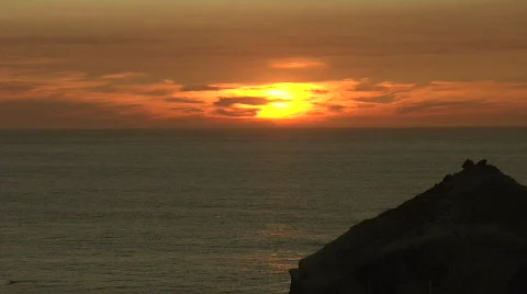 Big Sur, CA - Pacific Ocean Sunset TIme Lapse Stock Footage 587560