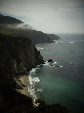 Big Sur Cliffs Edge Stock Photos