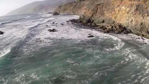 Big Sur Coast Aerials Video stock 35400032