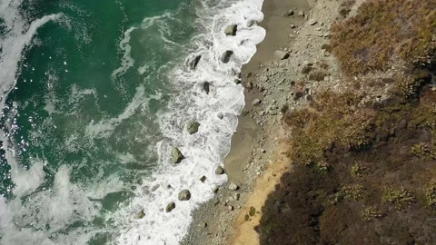 BIG SUR COAST OVERHEAD WAVES Stock Footage 231255056