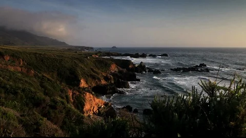 Big Sur Coast At Sunset Stock Footage 104589381