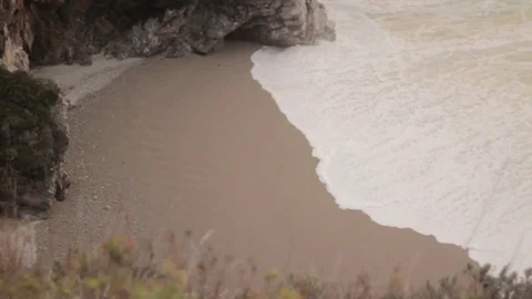 Big Sur Julia Burns Beach Ocean 5 Stock Footage 79017512