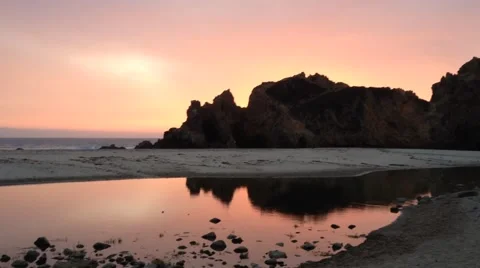 Big Sur Julia Pfheiffer State Park Beach Stock Footage 40252715