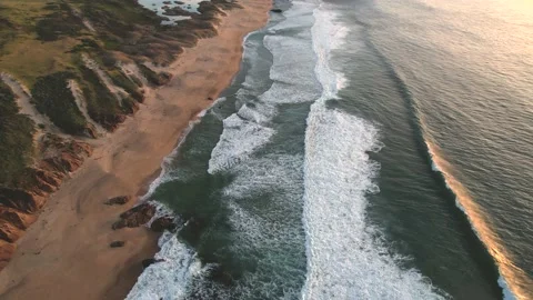 Big Sur Long Beach Sunset Waves Video stock 237531985