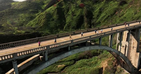 Big Sur Marathon 2023 Video stock 240435055