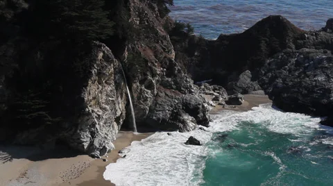 Big Sur-McWay Falls-Medium 01 Stock Footage 32481329